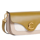 Damen-Umhängetasche COCCINELLE aus Leder Modell C-Me in Sandshell - Seagrass - Pearl