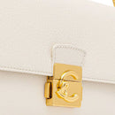 Damen-Schultertasche COCCINELLE aus genarbtem Leder Modell C-Me in Pearl