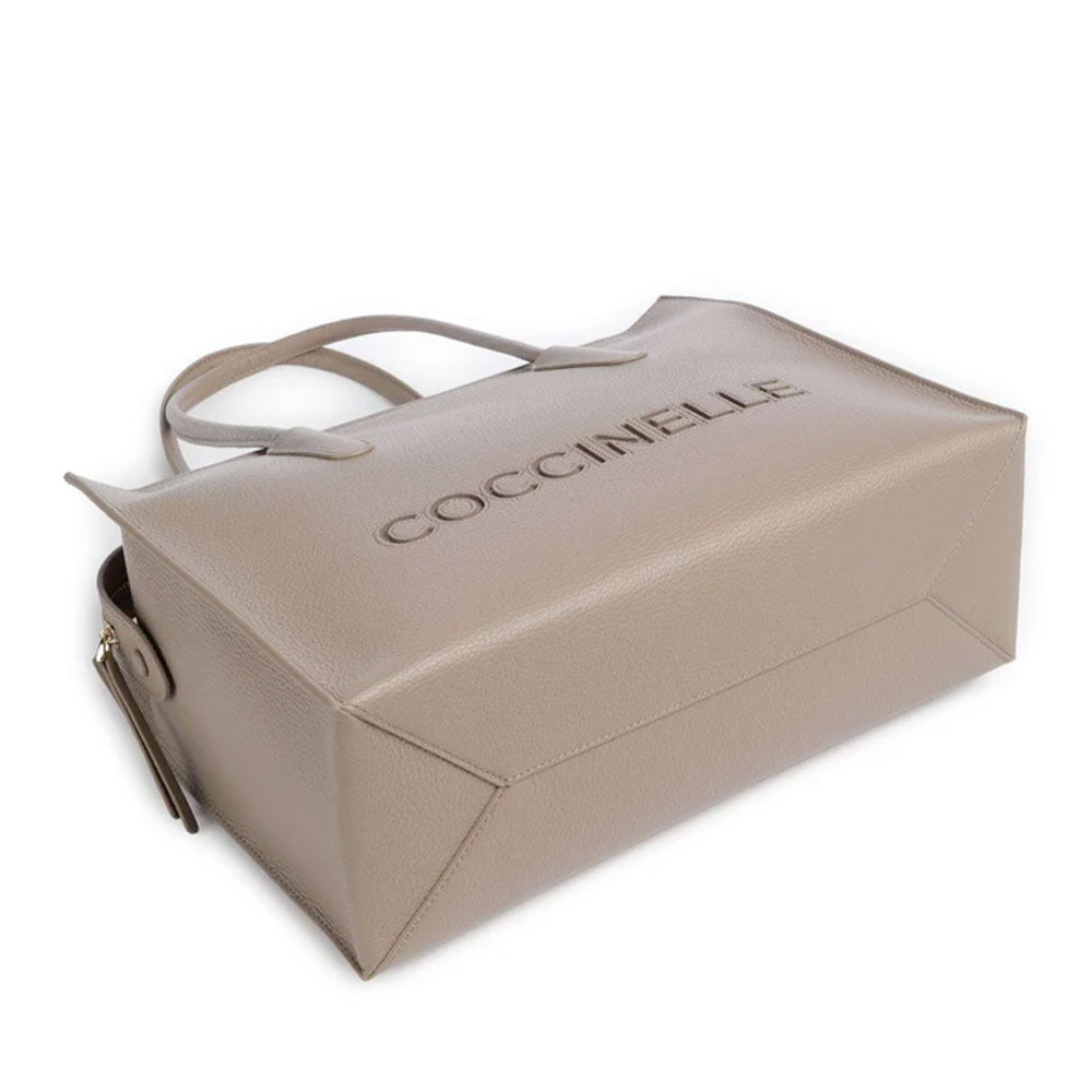 Borsa Donna a Spalla COCCINELLE in Pelle Linea Myrtha26 colore Warm Taupe