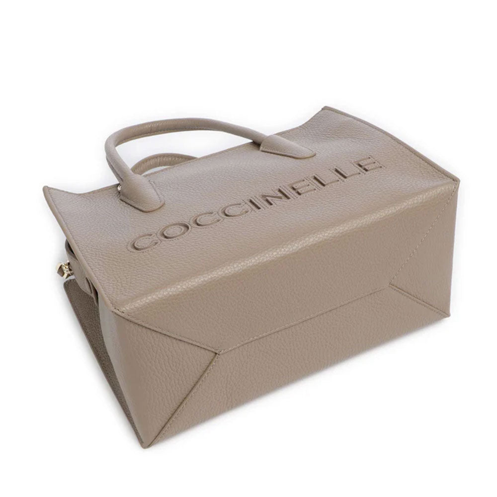 Borsa Donna a Mano COCCINELLE in Pelle Linea Myrtha26 colore Warm Taupe
