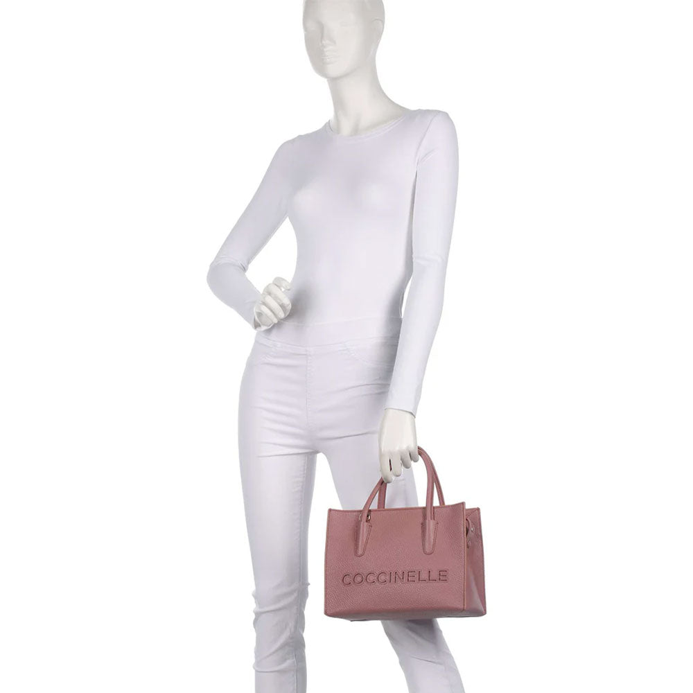 Borsa Donna a Mano COCCINELLE in Pelle Linea Myrtha26 colore Winter Rose