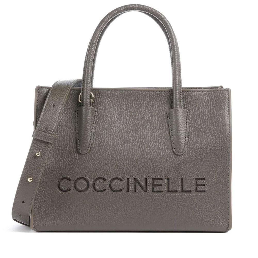 Borsa Donna a Mano COCCINELLE in Pelle Linea Myrtha26 colore Fango