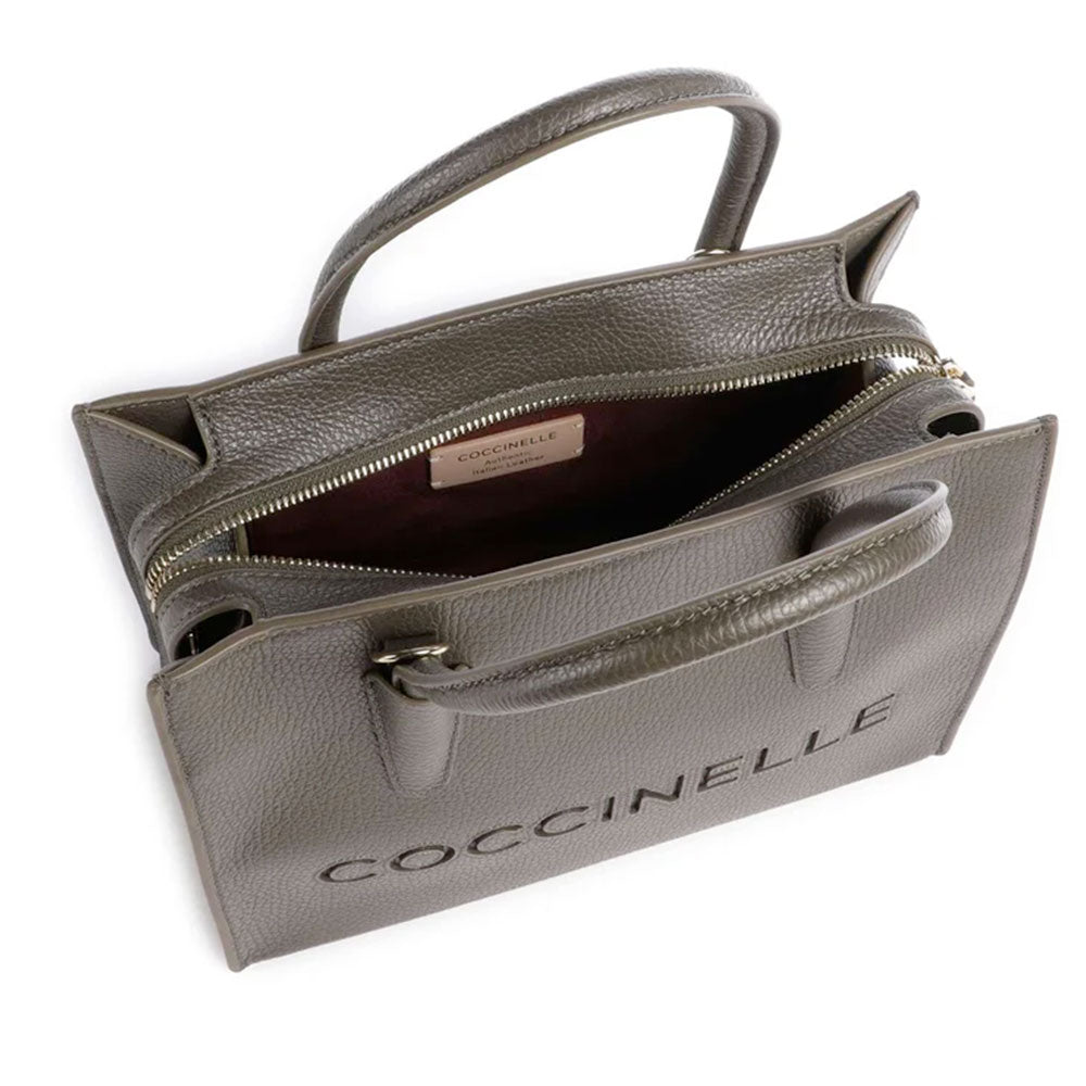 Borsa Donna a Mano COCCINELLE in Pelle Linea Myrtha26 colore Fango