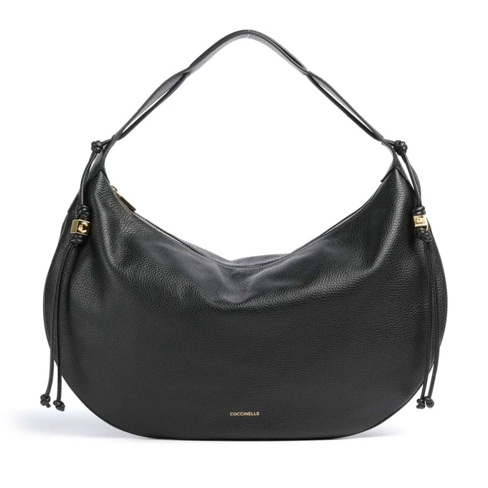Borsa Donna a Hobo Spalla COCCINELLE in Pelle linea Thess Colore Nero