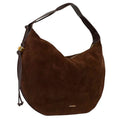 Borsa Donna a Hobo Spalla COCCINELLE in Pelle Scamosciata linea Thess Suede Colore Brunette