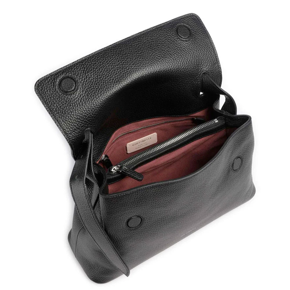 Damen-Beuteltasche COCCINELLE Modell Fern aus Leder in Schwarz