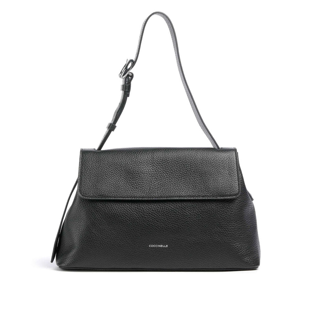Damen-Beuteltasche COCCINELLE Modell Fern aus Leder in Schwarz