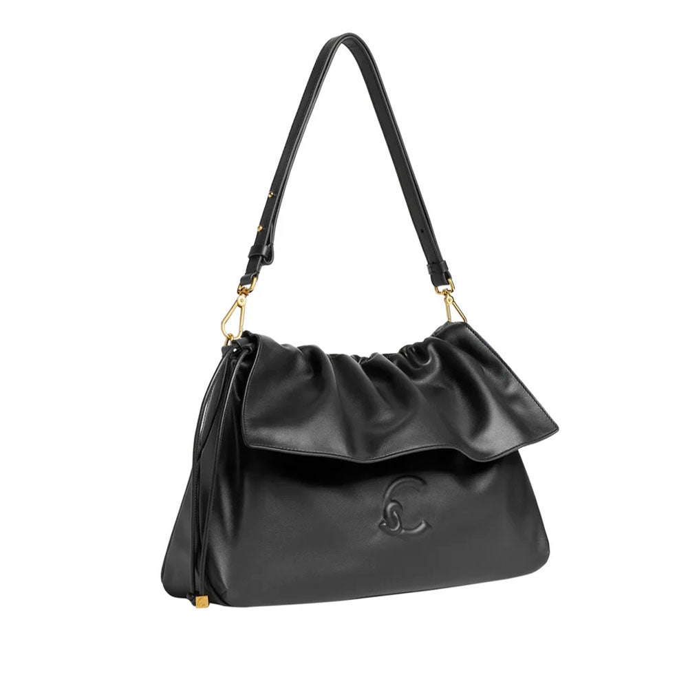 Borsa Donna Hobo a Spalla COCCINELLE in Pelle Liscia linea Lidia Medium Colore Nero