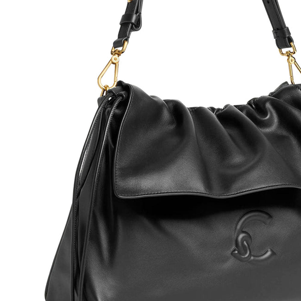 Borsa Donna Hobo a Spalla COCCINELLE in Pelle Liscia linea Lidia Medium Colore Nero