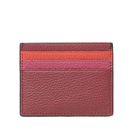 Portacarte Donna COCCINELLE in Pelle Brandy - Grenadine Red - Rosewood Linea Metallic Tricolor