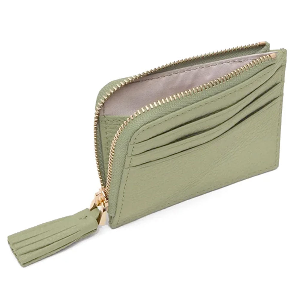 Portacarte Donna COCCINELLE in Pelle Colore Greenery Linea Tassel