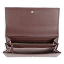 Portafoglio Donna COCCINELLE in Pelle Chiuso con Bottone Colore Berry Linea Metallic Soft