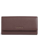 Portafoglio Donna COCCINELLE in Pelle Chiuso con Bottone Colore Berry Linea Metallic Soft