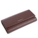 Portafoglio Donna COCCINELLE in Pelle Chiuso con Bottone Colore Berry Linea Metallic Soft
