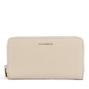 Portafoglio Donna COCCINELLE Zip Around in Pelle Sandshell Linea Metallic Soft