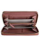 Portafoglio Donna COCCINELLE Zip Around in Pelle Winter Rose Linea Metallic Soft