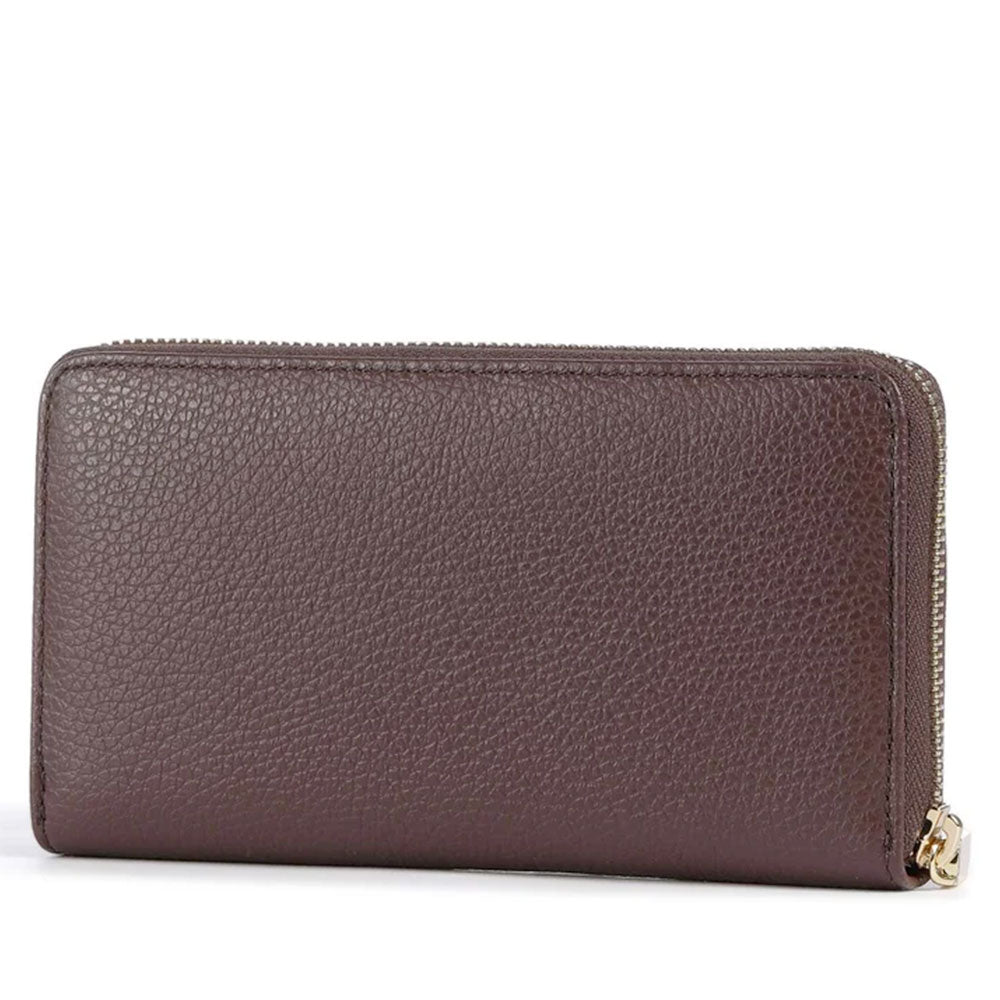 Portafoglio Donna COCCINELLE Zip Around in Pelle Berry Linea Metallic Soft