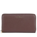 Portafoglio Donna COCCINELLE Zip Around in Pelle Berry Linea Metallic Soft
