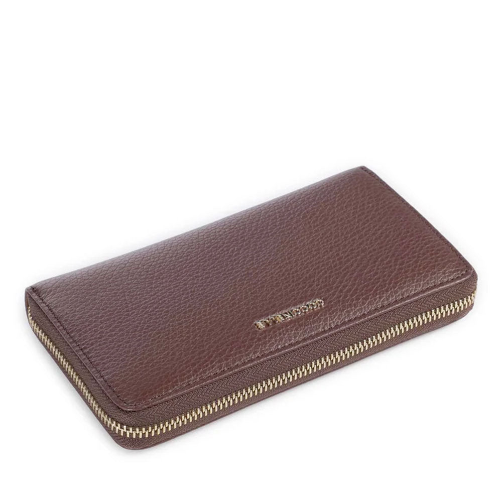 Portafoglio Donna COCCINELLE Zip Around in Pelle Berry Linea Metallic Soft