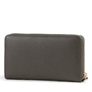 Portafoglio Donna COCCINELLE Zip Around in Pelle Fango Linea Metallic Soft