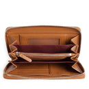 Portafoglio Donna COCCINELLE Zip Around in Pelle Cognac Linea Metallic Soft