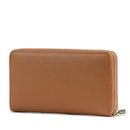 Portafoglio Donna COCCINELLE Zip Around in Pelle Cognac Linea Metallic Soft