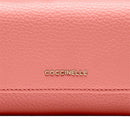 Portafoglio Piccolo COCCINELLE in Pelle Martellata Linea Metallic Soft colore Pink Clay