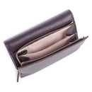 Portafoglio Piccolo COCCINELLE in Pelle Martellata Linea Metallic Soft colore Prune