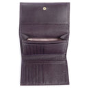 Portafoglio Piccolo COCCINELLE in Pelle Martellata Linea Metallic Soft colore Prune