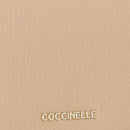 Large Grained Leather Wallet COCCINELLE Metallic Soft in Skin