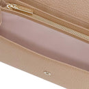 Large Grained Leather Wallet COCCINELLE Metallic Soft in Skin