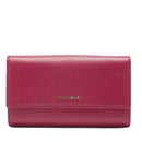 Portafoglio Grande COCCINELLE in Pelle Martellata Linea Metallic Soft colore Sangria