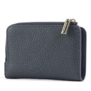 Portafoglio Donna Piatto COCCINELLE in Pelle Midnight Blue Linea Metallic Soft