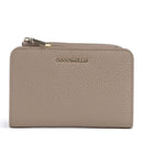 Portafoglio Donna Piatto COCCINELLE in Pelle Warm Taupe Linea Metallic Soft