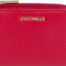 Portafoglio Donna Piatto COCCINELLE in Pelle Scarlet Linea Metallic Soft