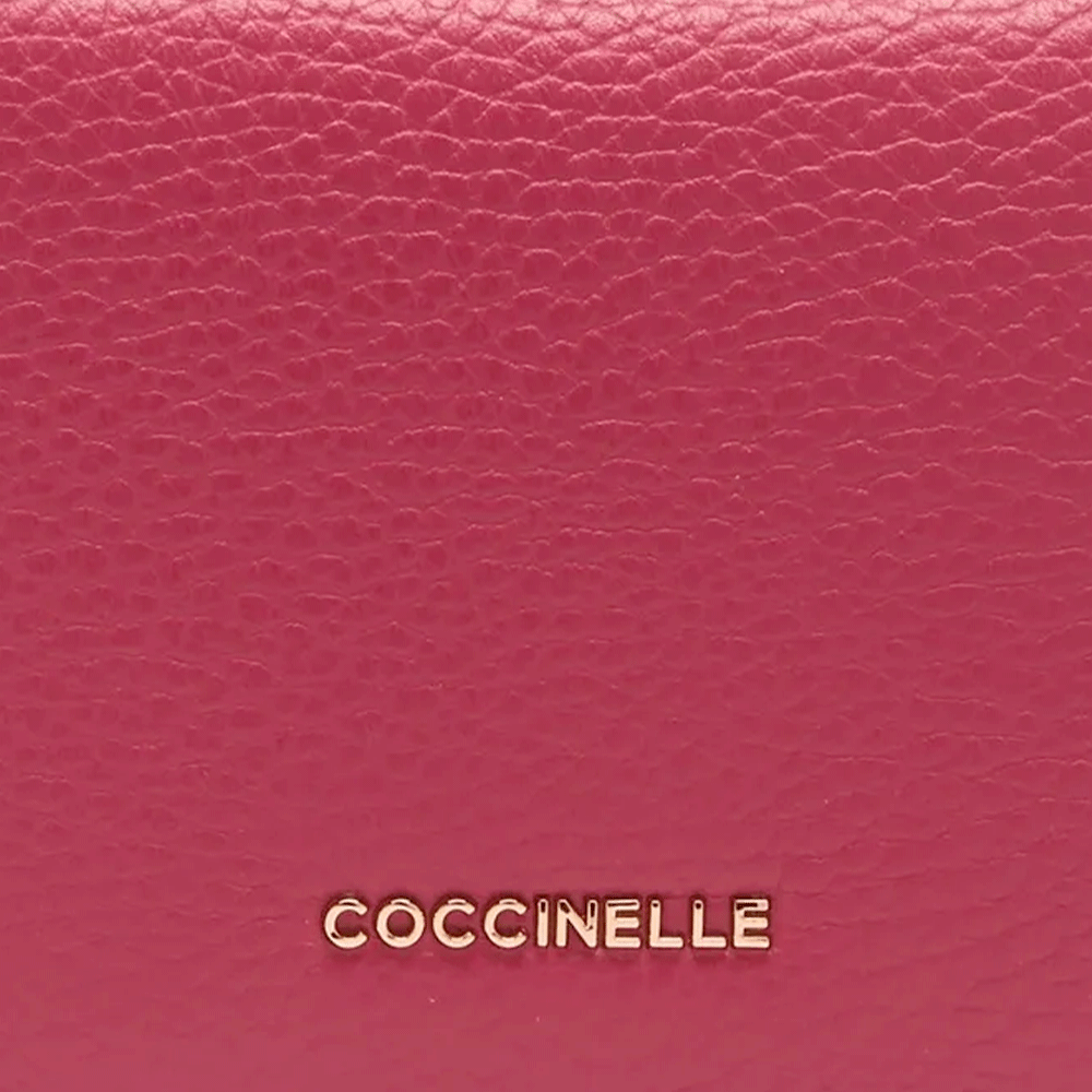 Portafoglio Donna Mini COCCINELLE in Pelle Rosewood Linea Metallic Soft