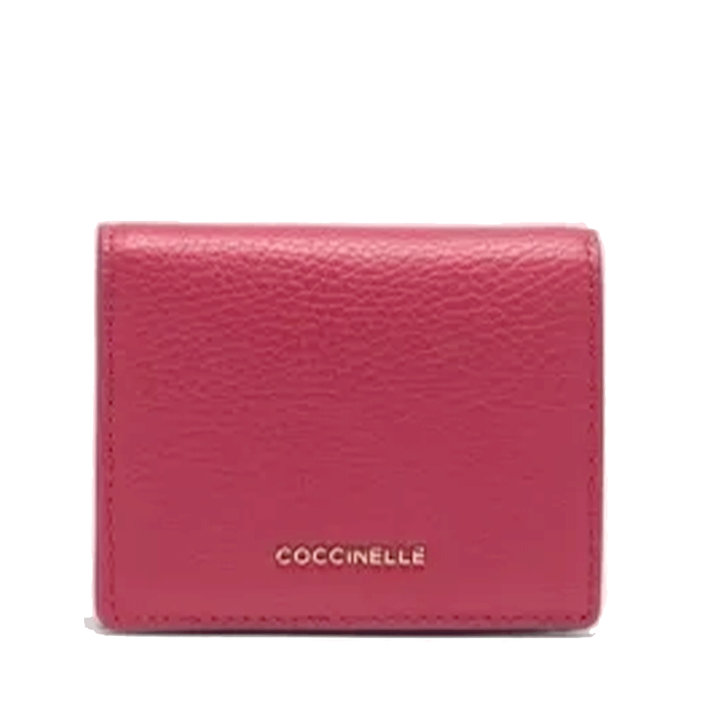 Portafoglio Donna Mini COCCINELLE in Pelle Rosewood Linea Metallic Soft