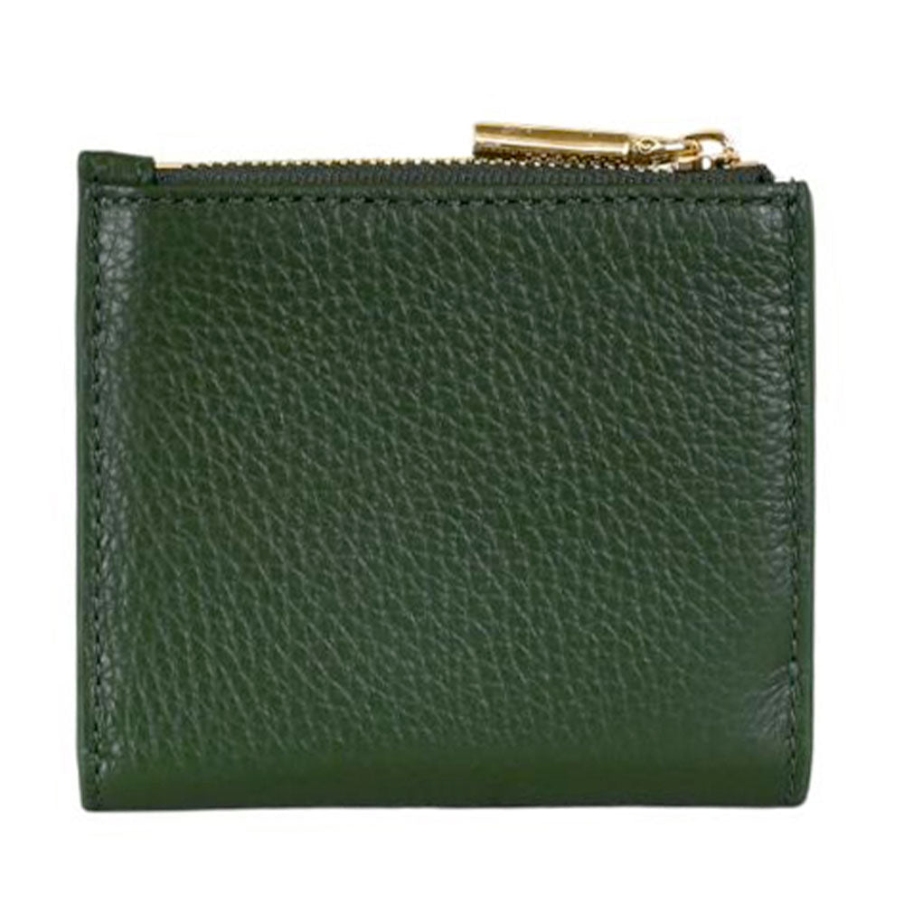Portafoglio Donna Mini COCCINELLE in Pelle Colore Garden Green Linea Metallic Soft