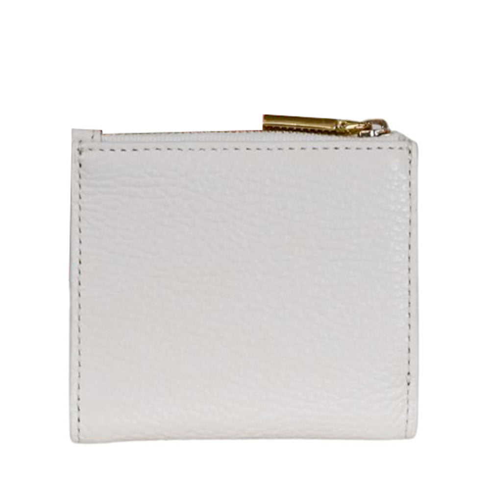 Portafoglio Donna Mini COCCINELLE in Pelle Colore Pearl Linea Metallic Soft