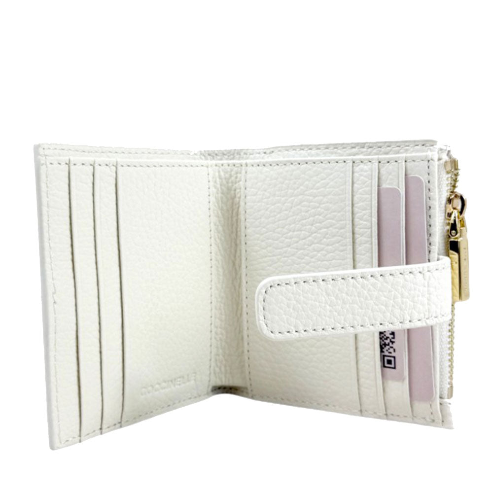 Damen-Mini-Geldbörse COCCINELLE aus Leder in Pearl Modell Metallic Soft