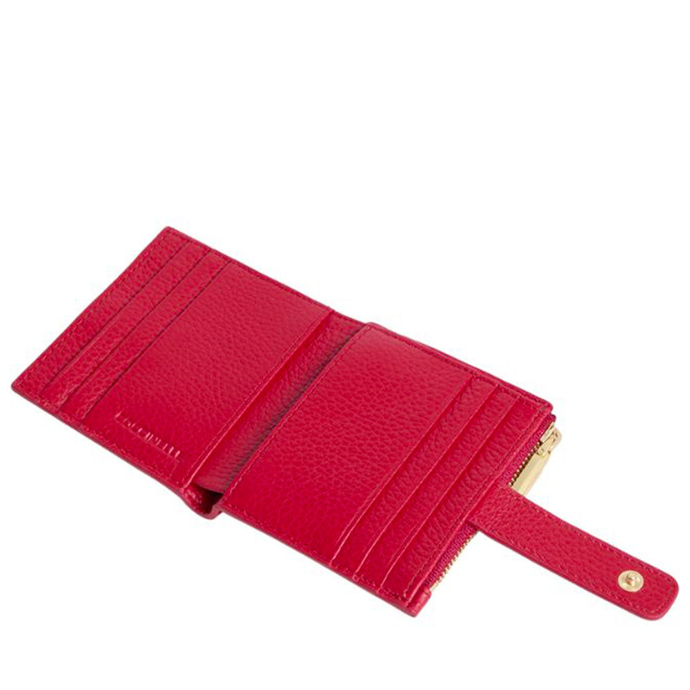 Portafoglio Donna Mini COCCINELLE in Pelle Colore Scarlet Linea Metallic Soft