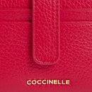 Portafoglio Donna Mini COCCINELLE in Pelle Colore Scarlet Linea Metallic Soft
