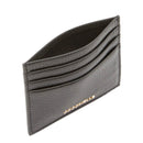 Portacarte Donna COCCINELLE in Pelle Nera Linea Metallic Soft