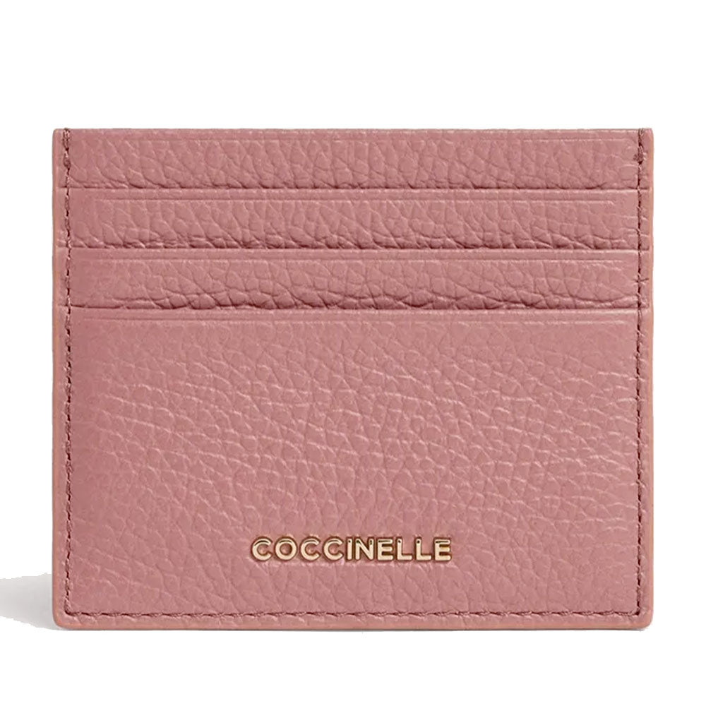 Portacarte Donna COCCINELLE in Pelle Winter Rose Linea Metallic Soft