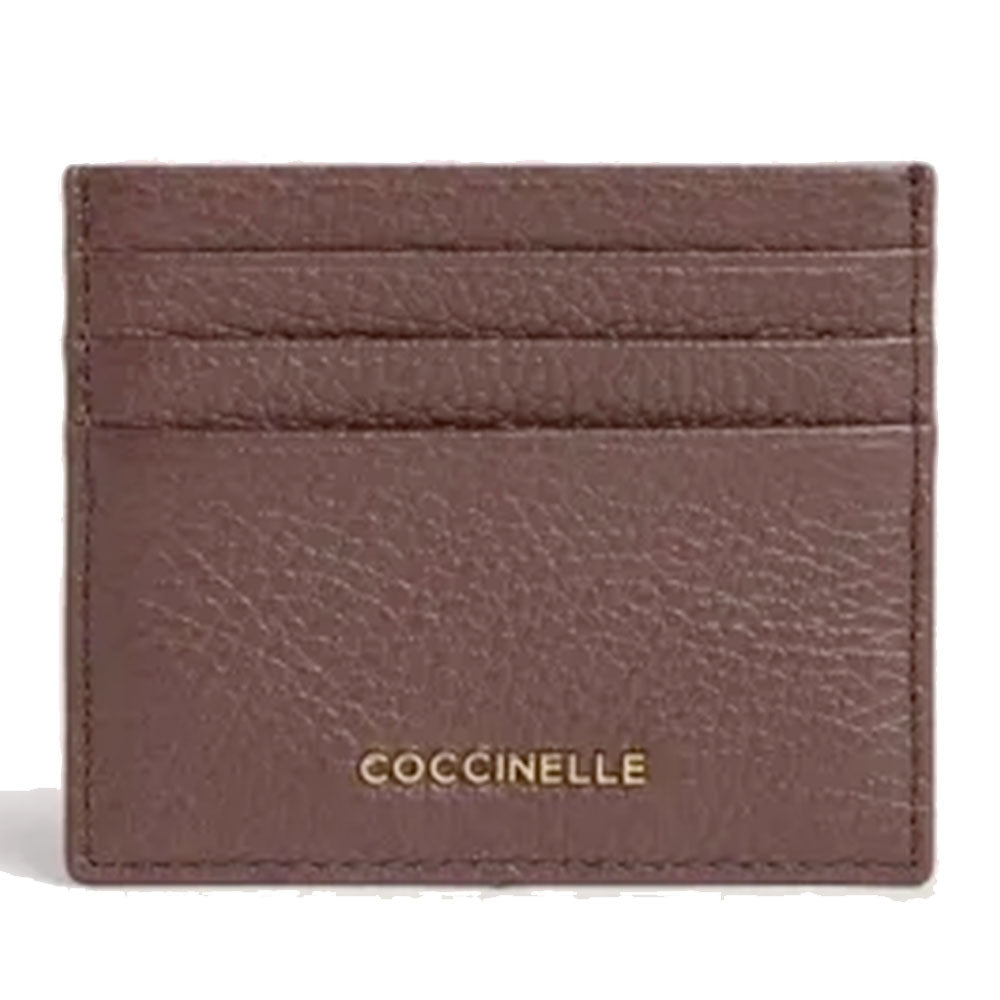Portacarte Donna COCCINELLE in Pelle Berry Linea Metallic Soft