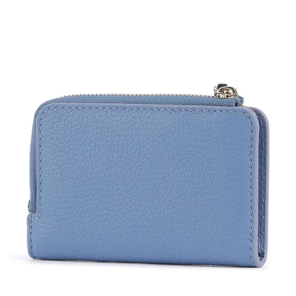 Portacarte Mini COCCINELLE in Pelle Linea Metallic Soft colore Azul
