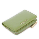 Portacarte Mini COCCINELLE in Pelle Linea Metallic Soft colore Guacamole
