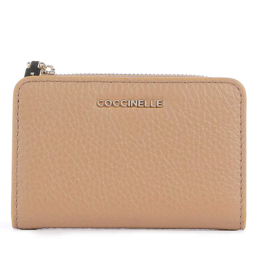 Portacarte Mini COCCINELLE in Pelle Linea Metallic Soft colore Skin