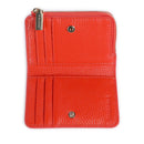 Portacarte Mini COCCINELLE in Pelle Linea Metallic Soft colore Gazpacho