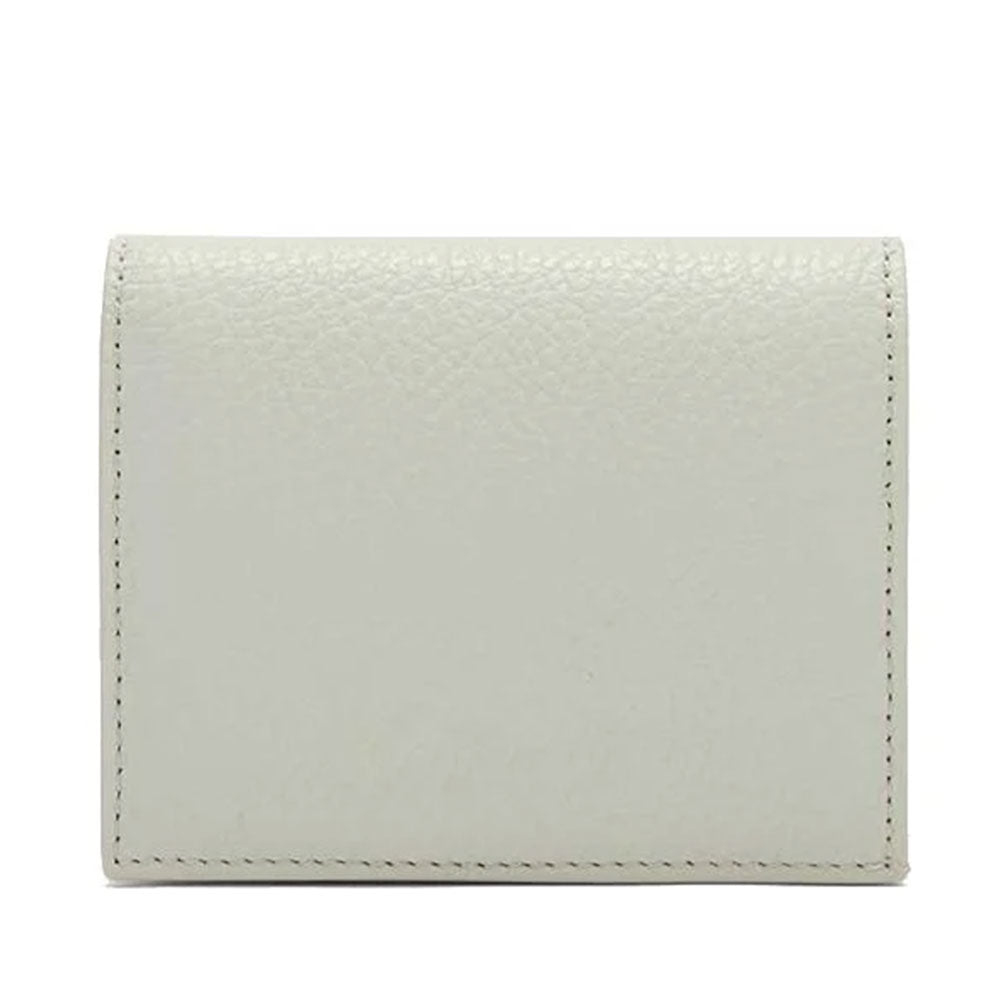 Portafoglio Donna Mini COCCINELLE in Pelle Linea Metallic Soft colore Celadon Green Chiuso con Bottone